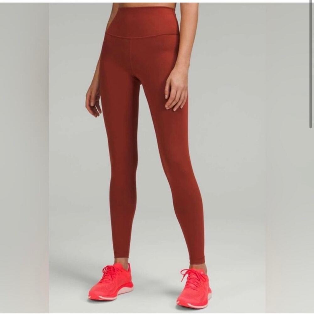 Lululemon wunder train leggings cayenne terra cotta burnt orange fall holiday 4